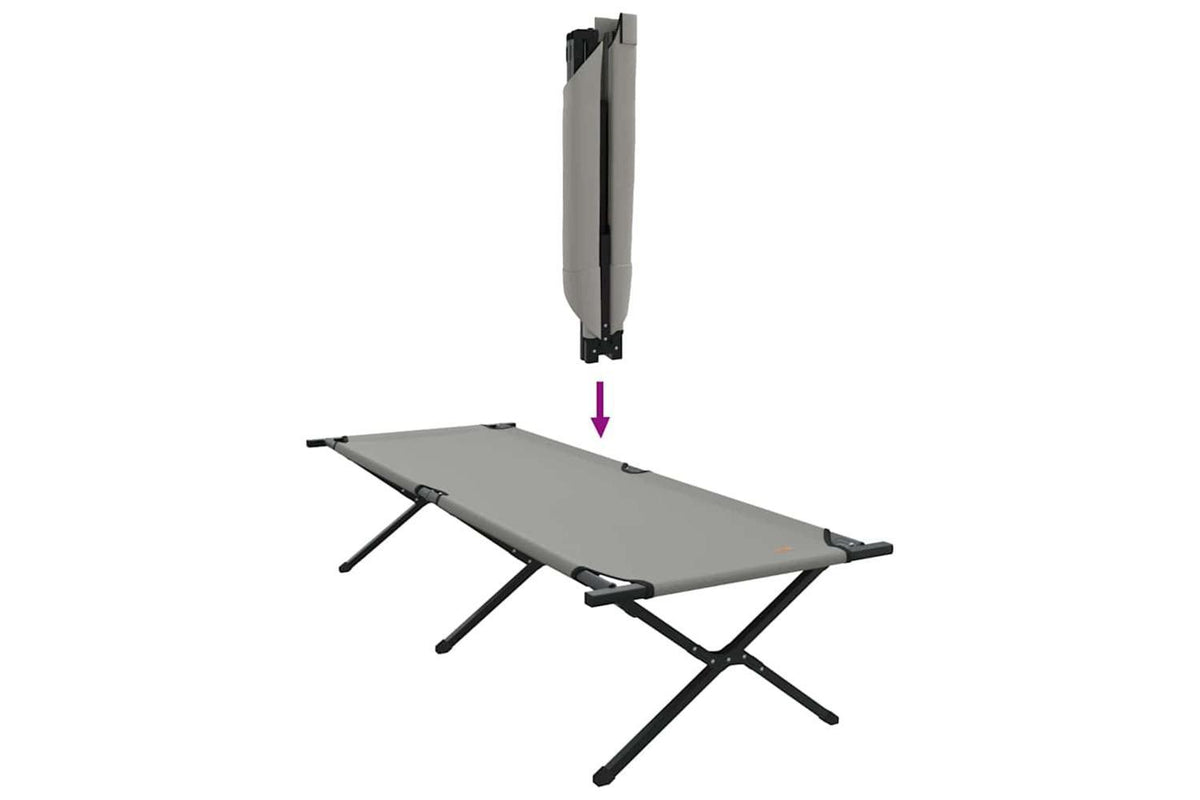 Vidaxl Folding Camping Bed 2 Pcs Grey 210 X 80 X 46 Cm Oxford Fabric-10