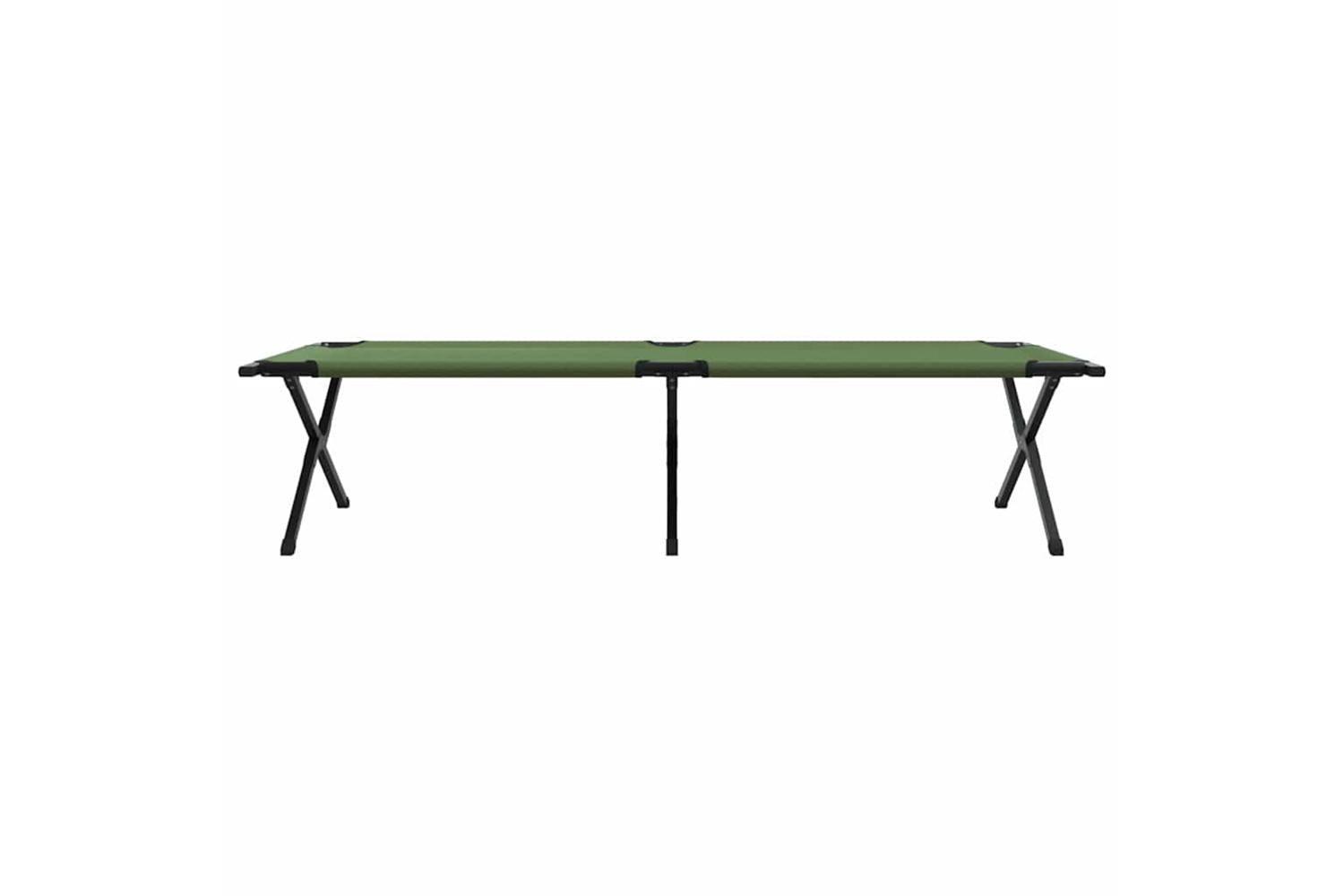 Vidaxl Folding Camping Bed 2 Pcs Green 210 X 80 X 46 Cm Oxford Fabric-7