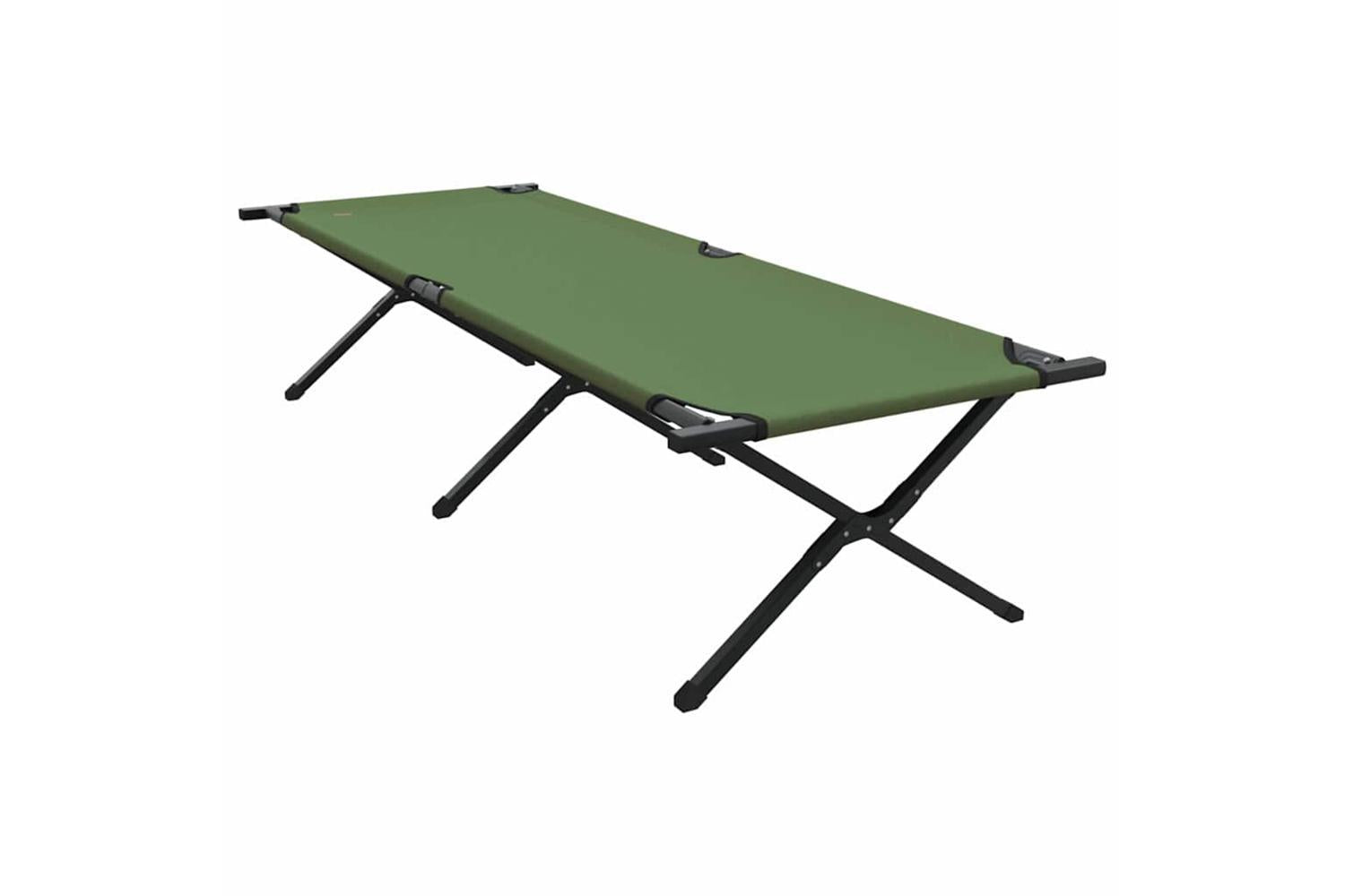 Vidaxl Folding Camping Bed 2 Pcs Green 210 X 80 X 46 Cm Oxford Fabric-8