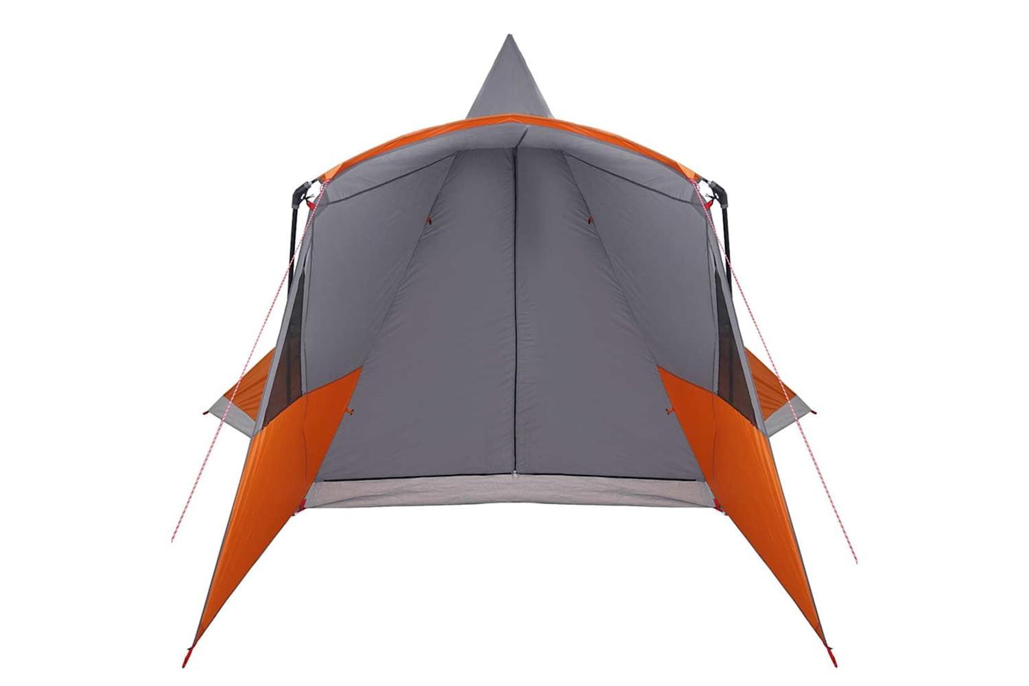 Vidaxl Teepee Tent With Roof Grey And Orange 720 X 465 X 295 Cm-6