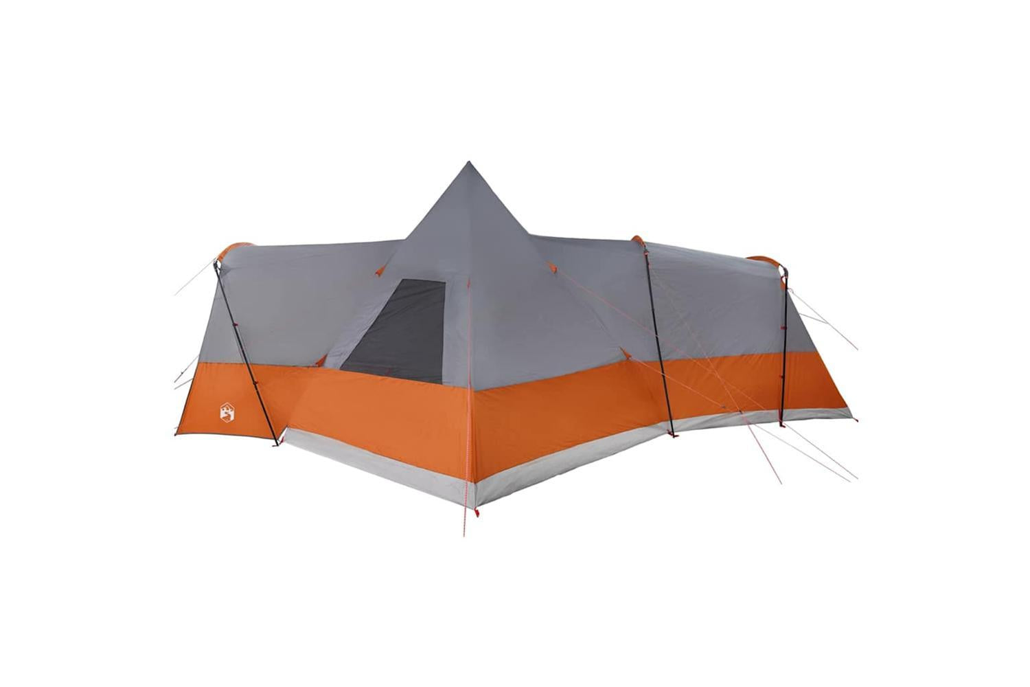 Vidaxl Teepee Tent With Roof Grey And Orange 720 X 465 X 295 Cm-7