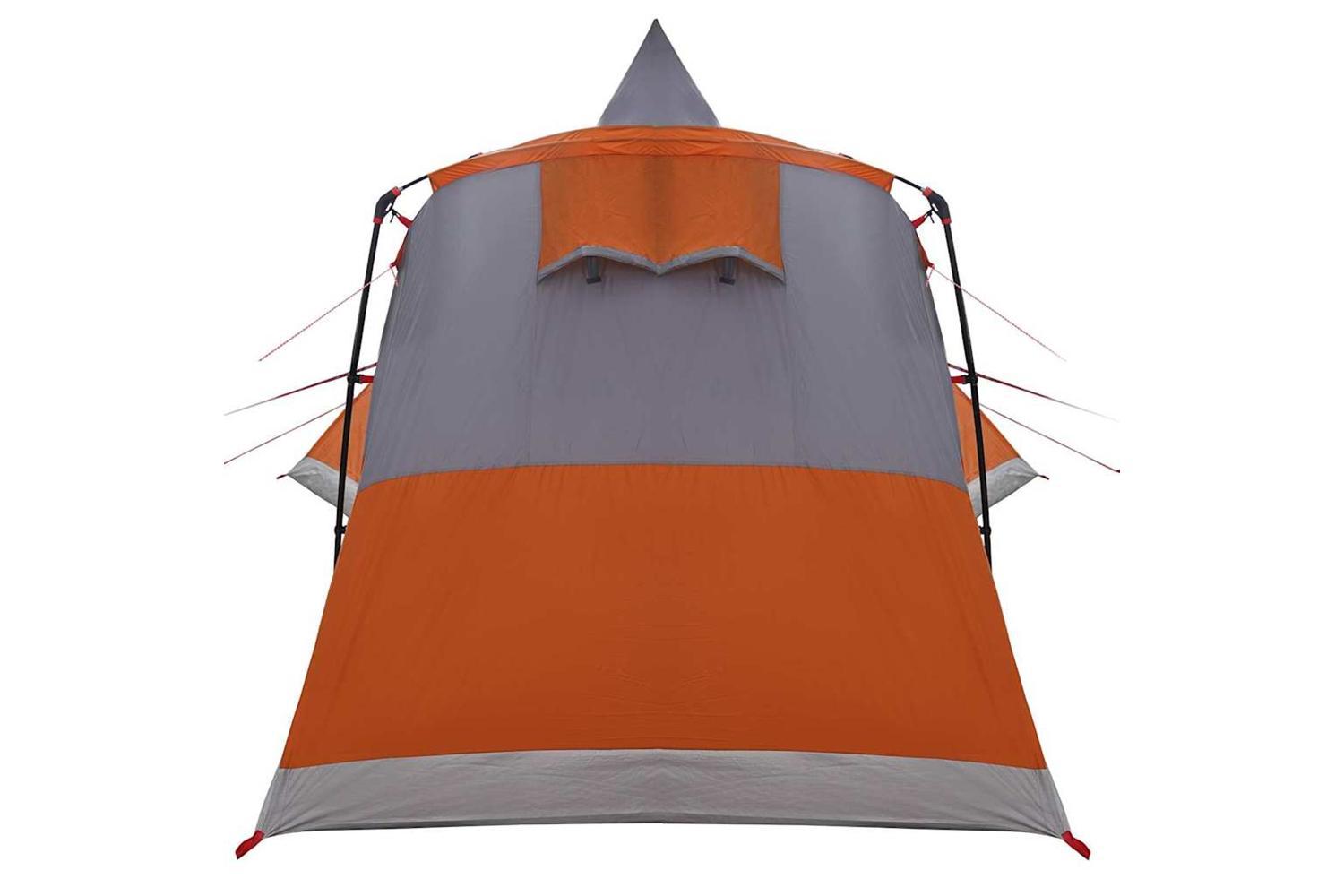 Vidaxl Teepee Tent With Roof Grey And Orange 720 X 465 X 295 Cm-8