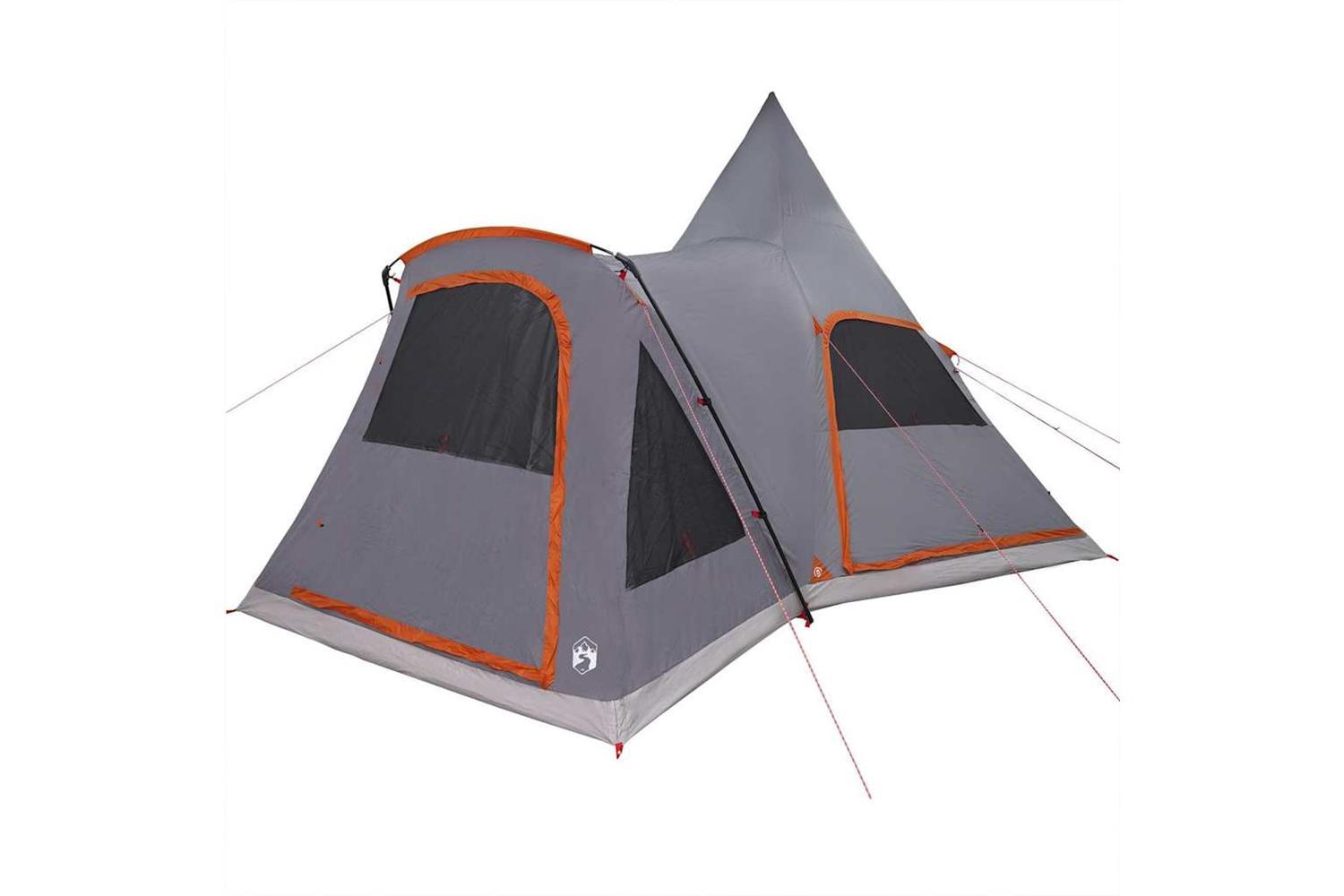Vidaxl Teepee Tent With Roof Grey And Orange 545 X 450 X 295 Cm-4