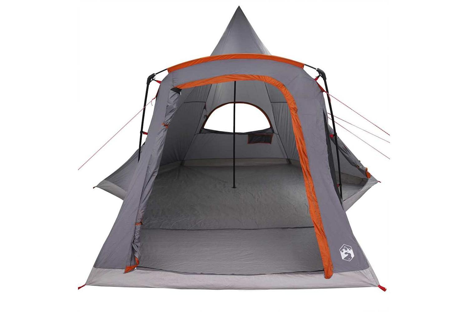 Vidaxl Teepee Tent With Roof Grey And Orange 545 X 450 X 295 Cm-5