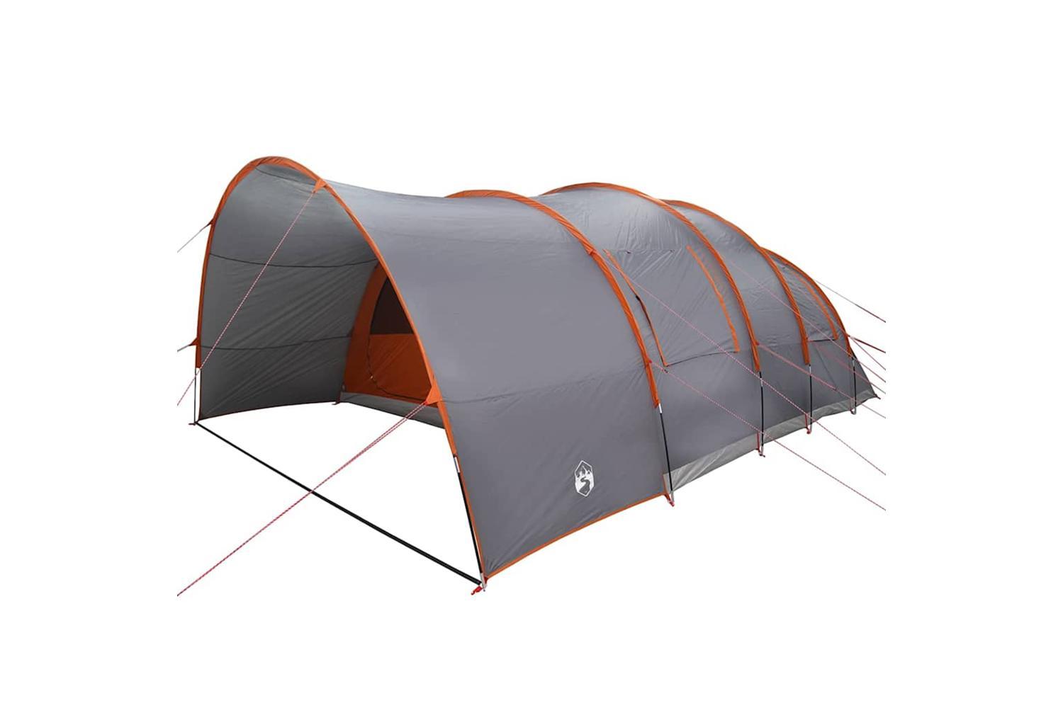 Vidaxl Tunnel Tent With Roof Grey And Orange 710 X 460 X 245 Cm-4