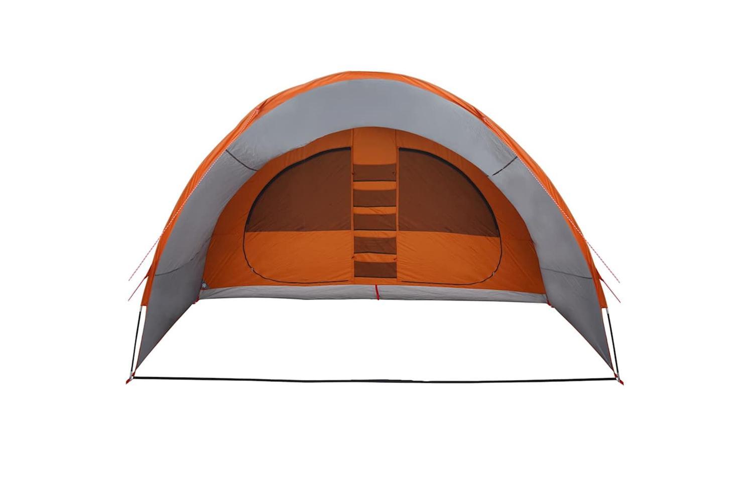 Vidaxl Tunnel Tent With Roof Grey And Orange 710 X 460 X 245 Cm-6