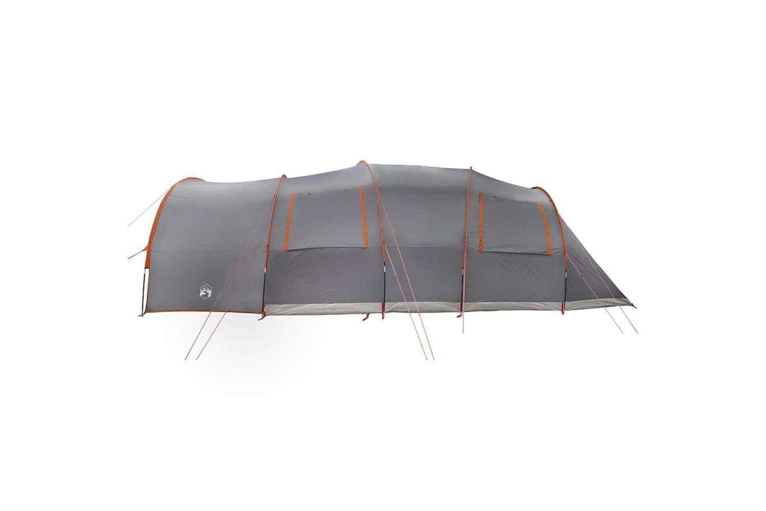 Vidaxl Tunnel Tent With Roof Grey And Orange 710 X 460 X 245 Cm-7