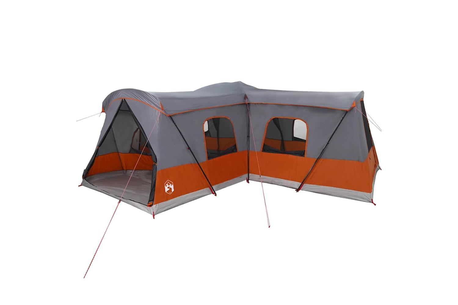 Vidaxl Tent With Roof With Storage Grey And Orange 680 X 510 X 210 Cm