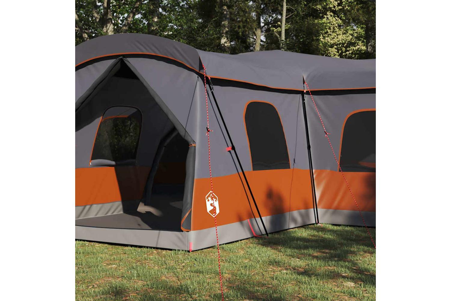 Vidaxl Tent With Roof With Storage Grey And Orange 680 X 510 X 210 Cm-3