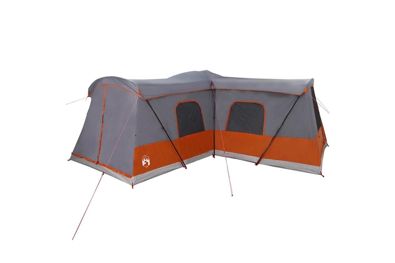 Vidaxl Tent With Roof With Storage Grey And Orange 680 X 510 X 210 Cm-4