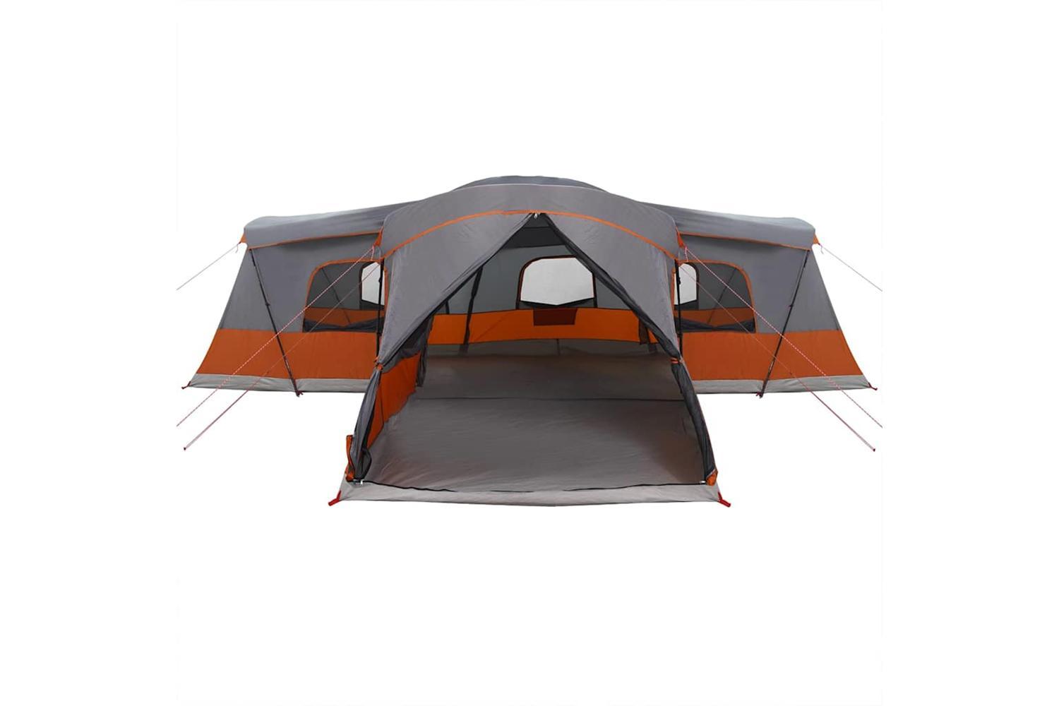 Vidaxl Tent With Roof With Storage Grey And Orange 680 X 510 X 210 Cm-5