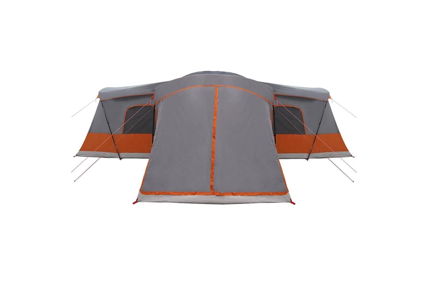 Vidaxl Tent With Roof With Storage Grey And Orange 680 X 510 X 210 Cm-6