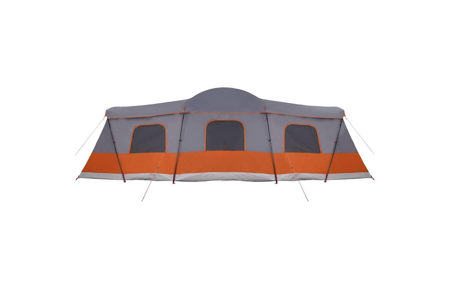 Vidaxl Tent With Roof With Storage Grey And Orange 680 X 510 X 210 Cm-8