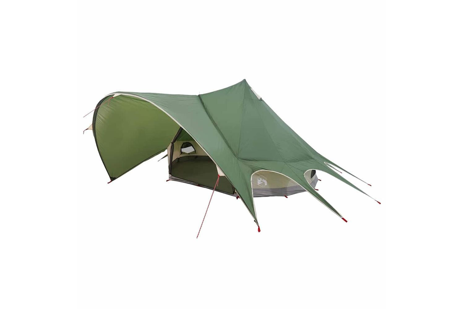 Vidaxl Teepee Tent With Roof Green And Grey 312 X 312 X 197 Cm-2