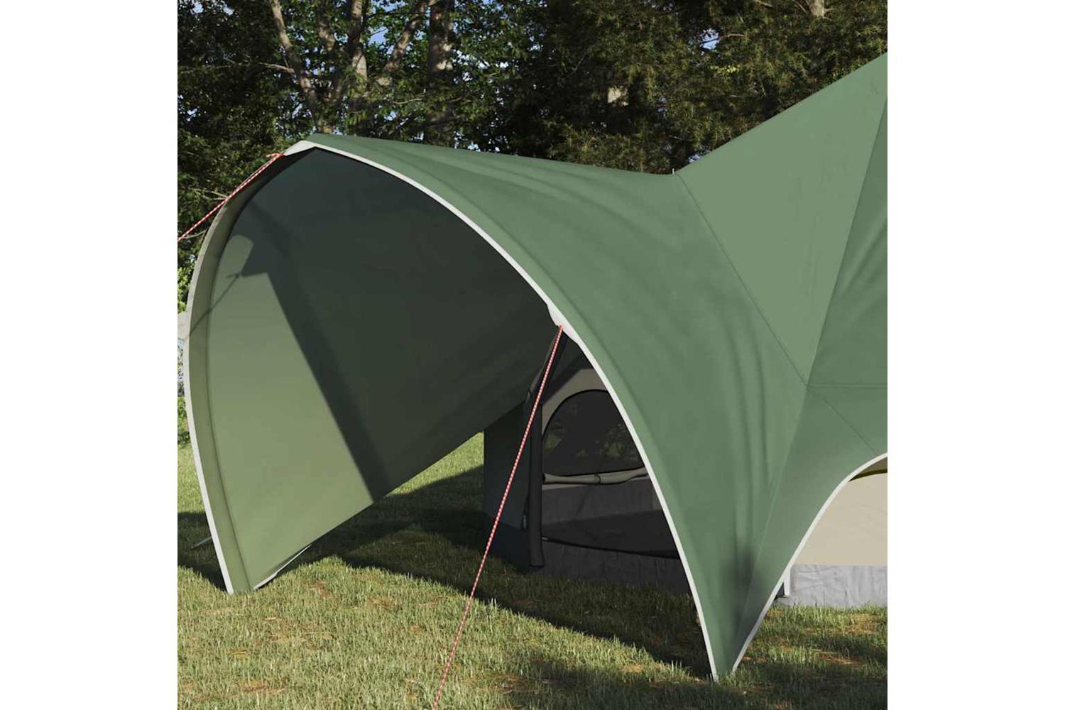 Vidaxl Teepee Tent With Roof Green And Grey 312 X 312 X 197 Cm-3