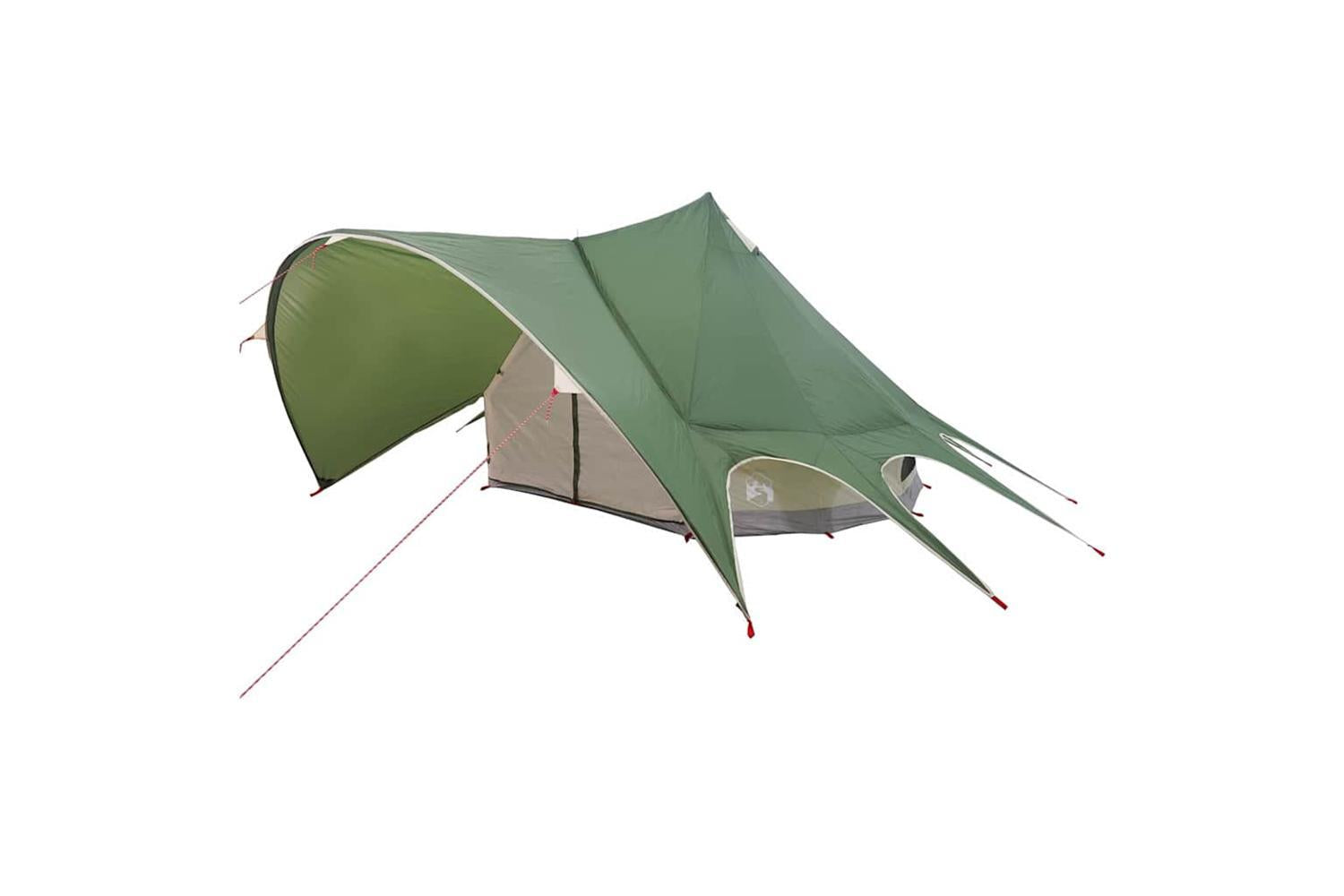Vidaxl Teepee Tent With Roof Green And Grey 312 X 312 X 197 Cm-4