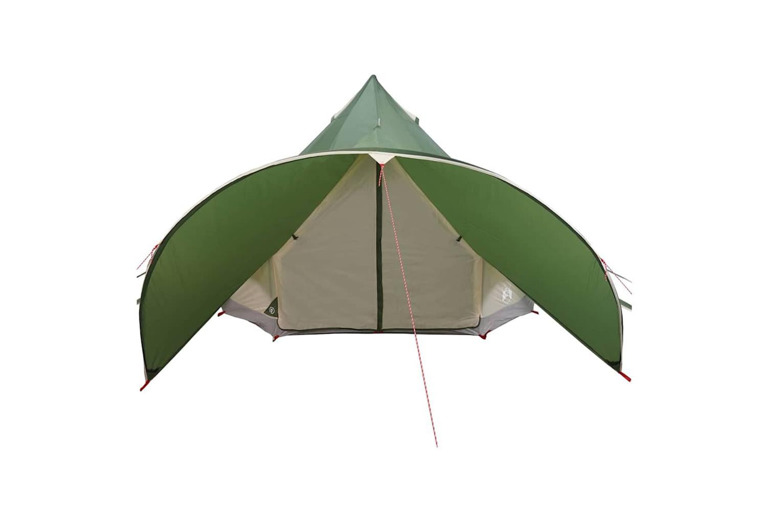 Vidaxl Teepee Tent With Roof Green And Grey 312 X 312 X 197 Cm-5