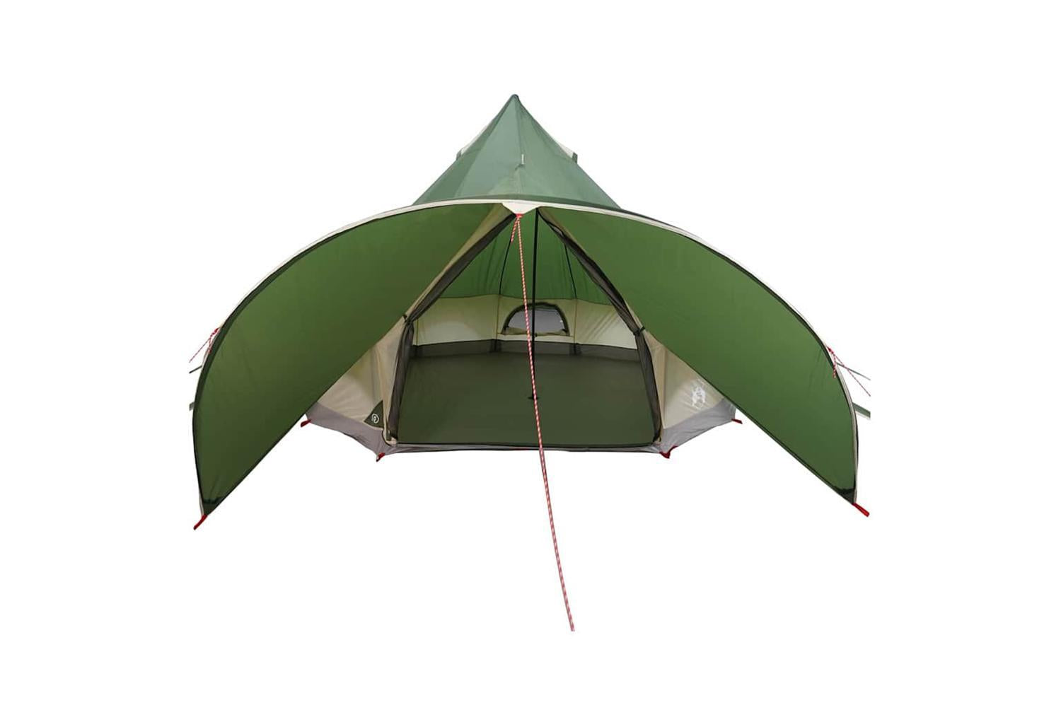 Vidaxl Teepee Tent With Roof Green And Grey 312 X 312 X 197 Cm-6