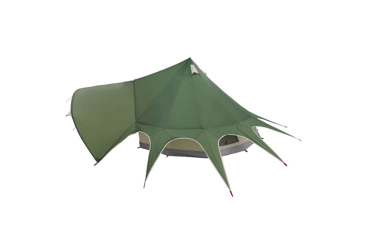 Vidaxl Teepee Tent With Roof Green And Grey 312 X 312 X 197 Cm-7