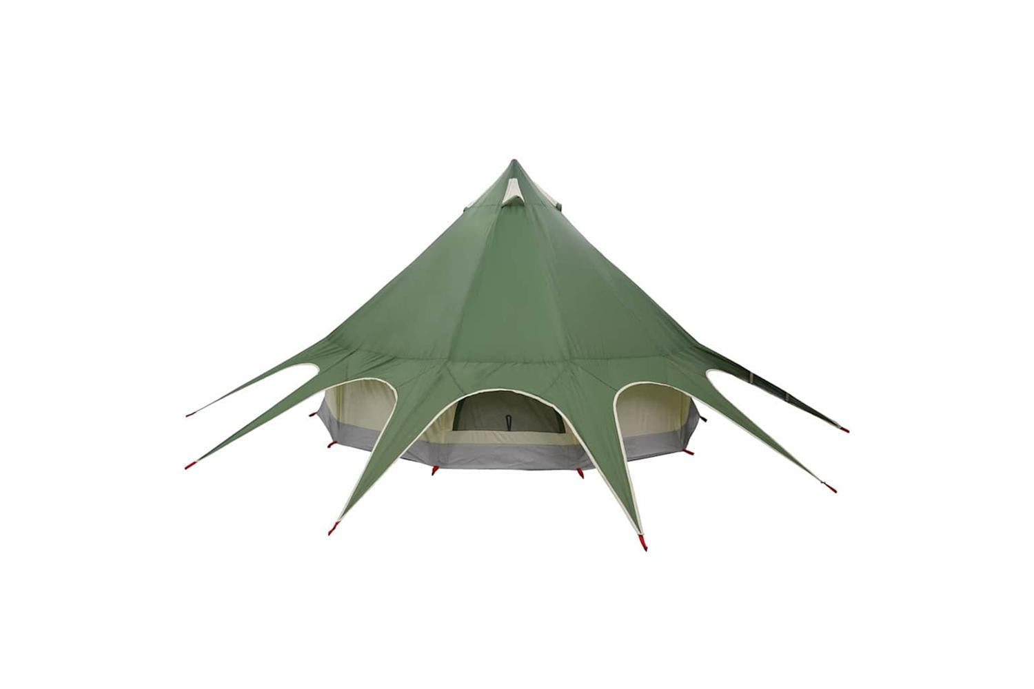 Vidaxl Teepee Tent With Roof Green And Grey 312 X 312 X 197 Cm-8