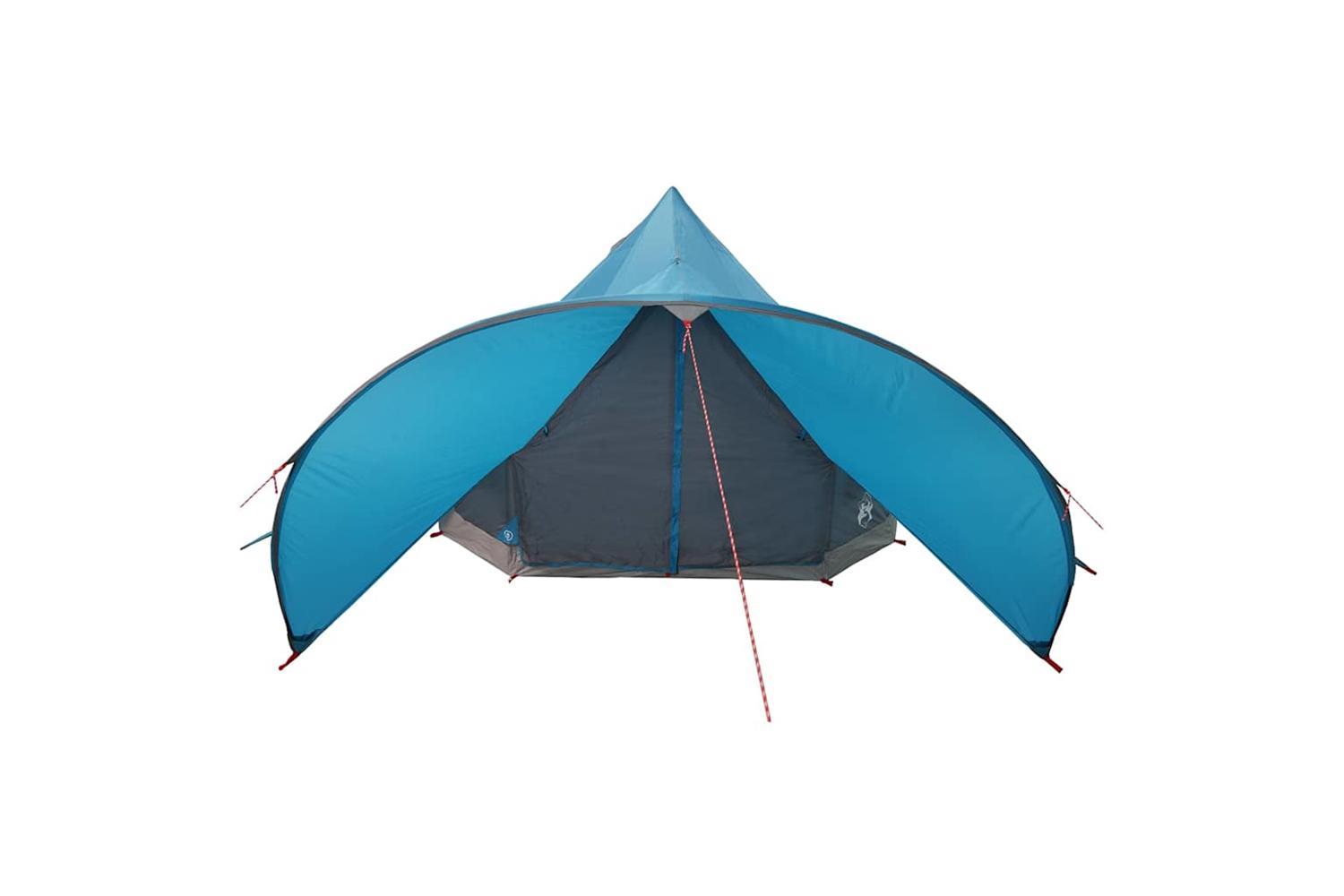 Vidaxl Teepee Tent With Roof Blue And Grey 312 X 312 X 197 Cm-5