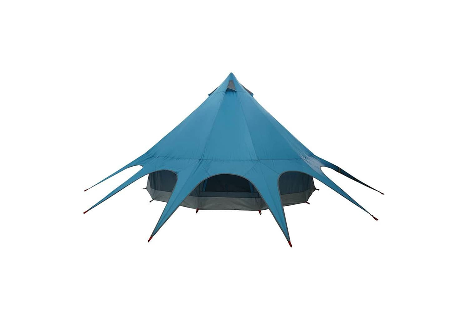 Vidaxl Teepee Tent With Roof Blue And Grey 312 X 312 X 197 Cm-8