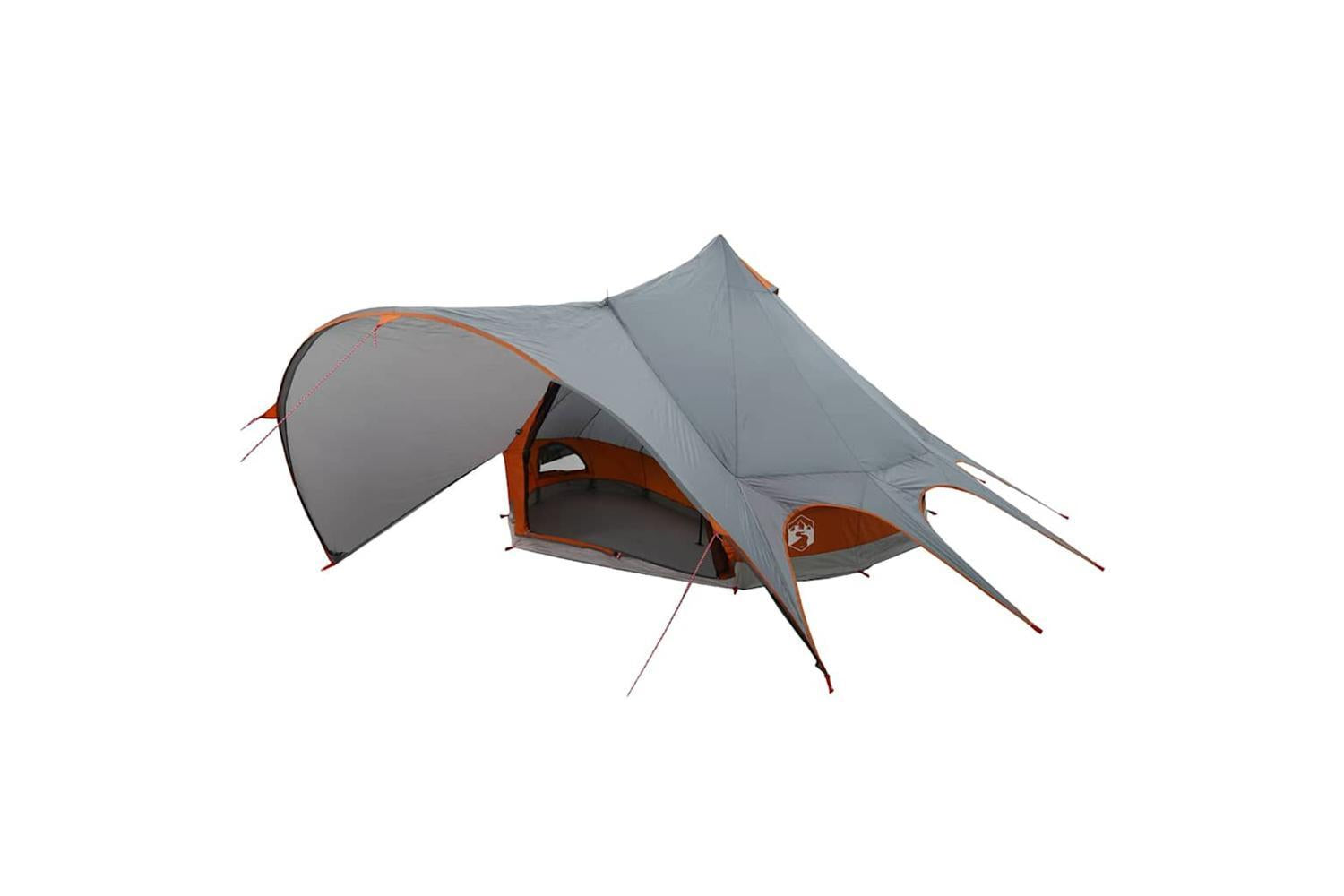 Vidaxl Teepee Tent With Roof Grey And Orange 312 X 312 X 197 Cm-2