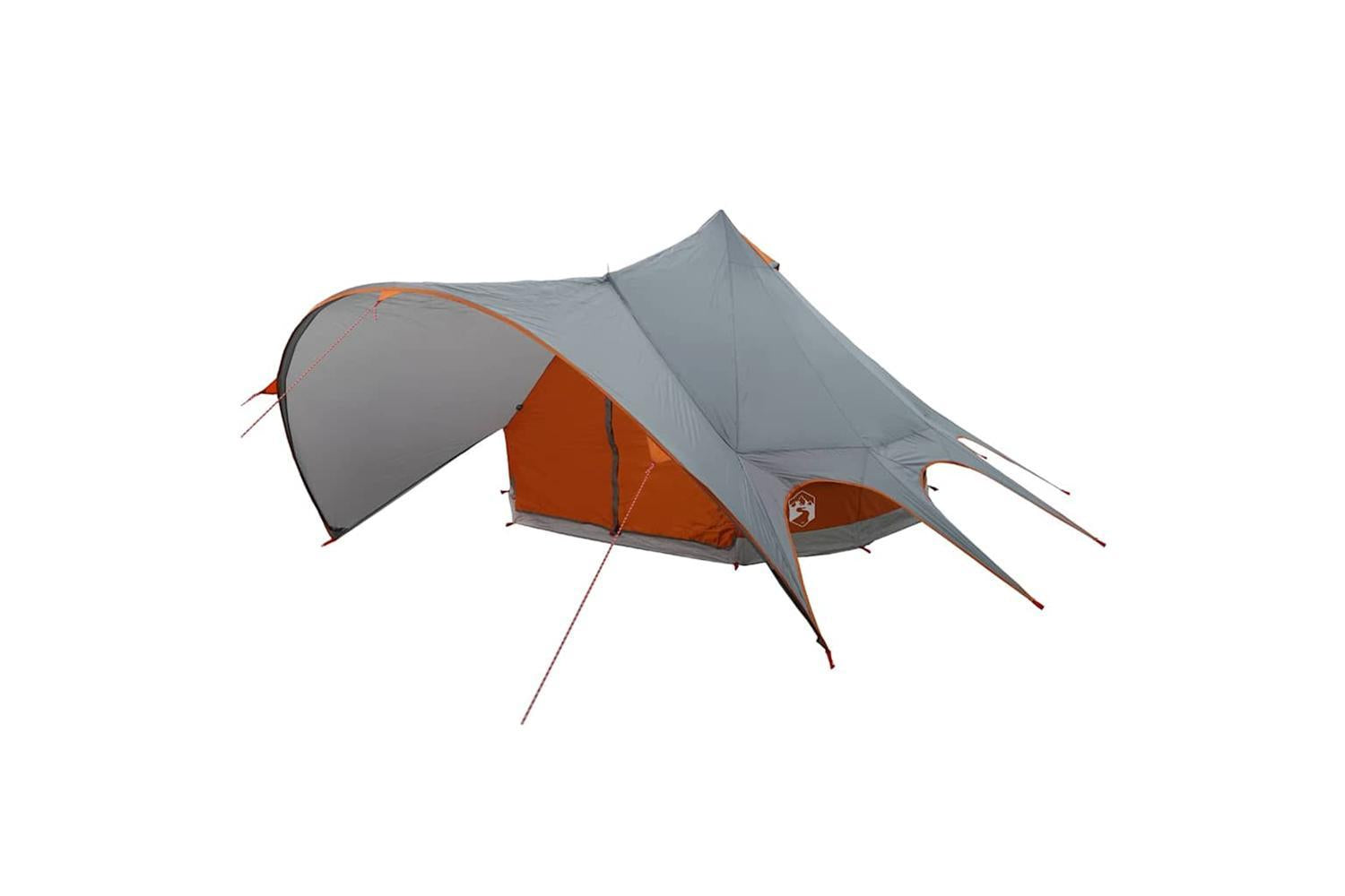 Vidaxl Teepee Tent With Roof Grey And Orange 312 X 312 X 197 Cm-4