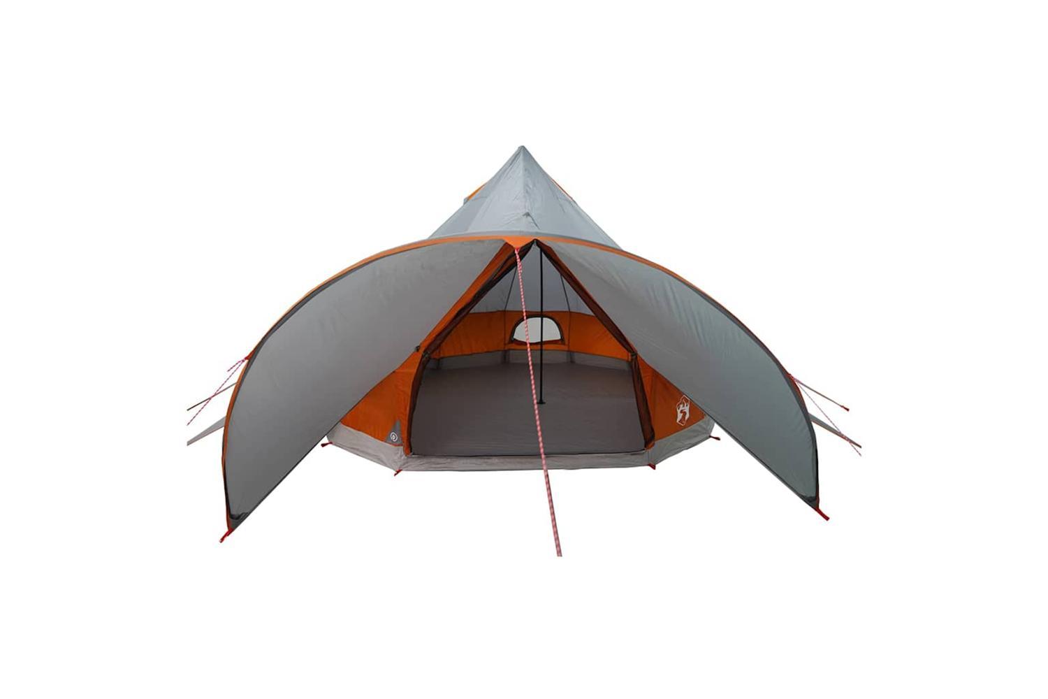 Vidaxl Teepee Tent With Roof Grey And Orange 312 X 312 X 197 Cm-6