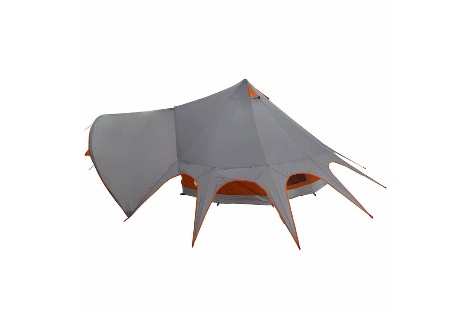 Vidaxl Teepee Tent With Roof Grey And Orange 312 X 312 X 197 Cm-7