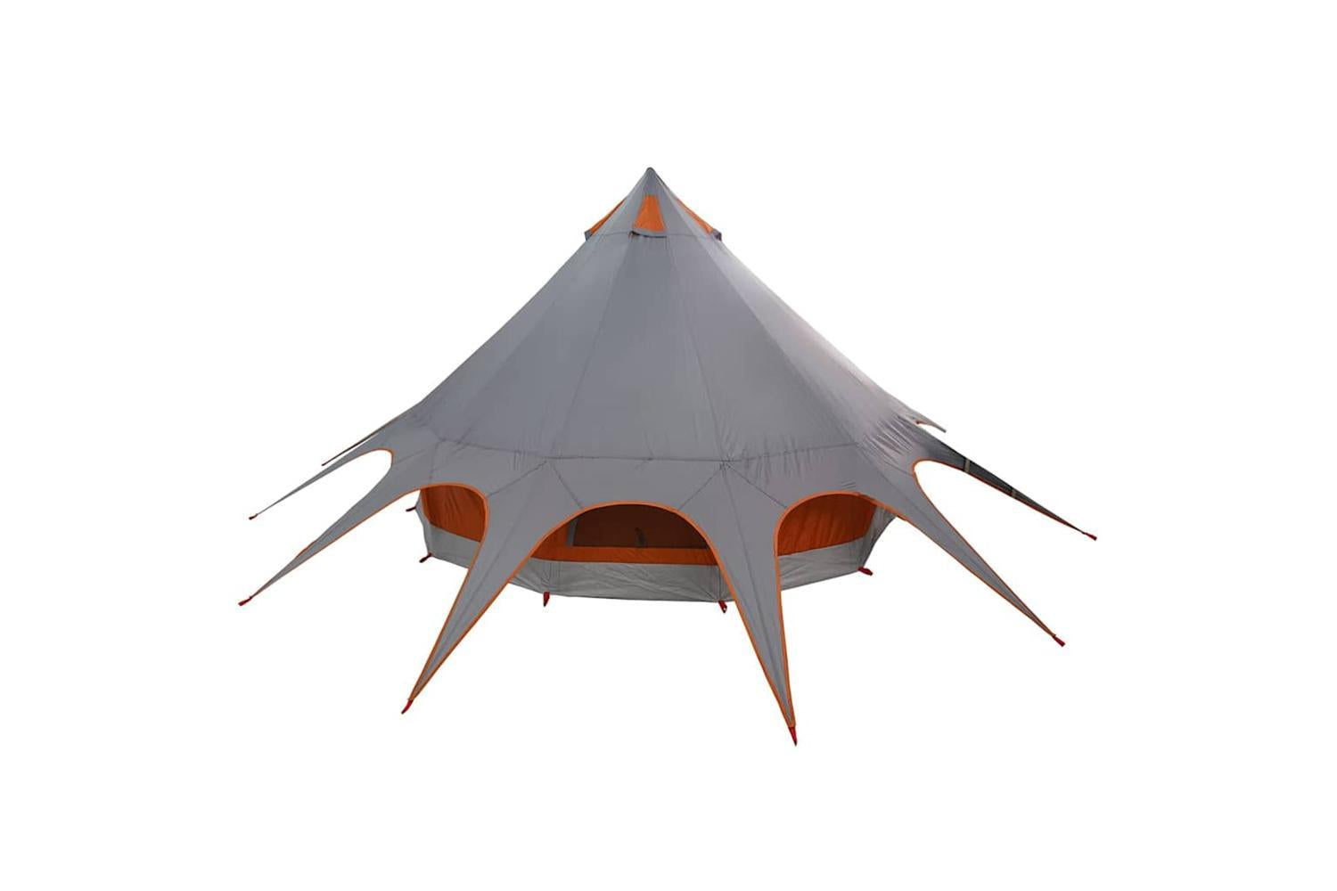 Vidaxl Teepee Tent With Roof Grey And Orange 312 X 312 X 197 Cm-8