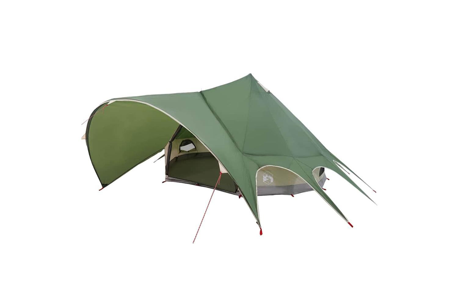 Vidaxl Teepee Tent With Roof Green And Grey 415 X 415 X 247 Cm-2