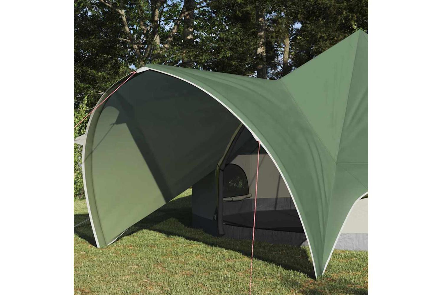 Vidaxl Teepee Tent With Roof Green And Grey 415 X 415 X 247 Cm-3