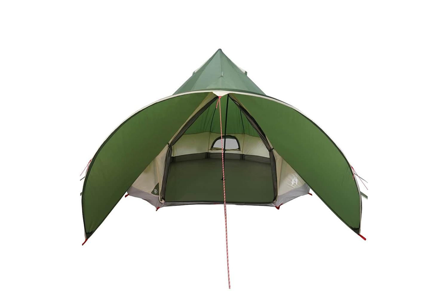 Vidaxl Teepee Tent With Roof Green And Grey 415 X 415 X 247 Cm-6