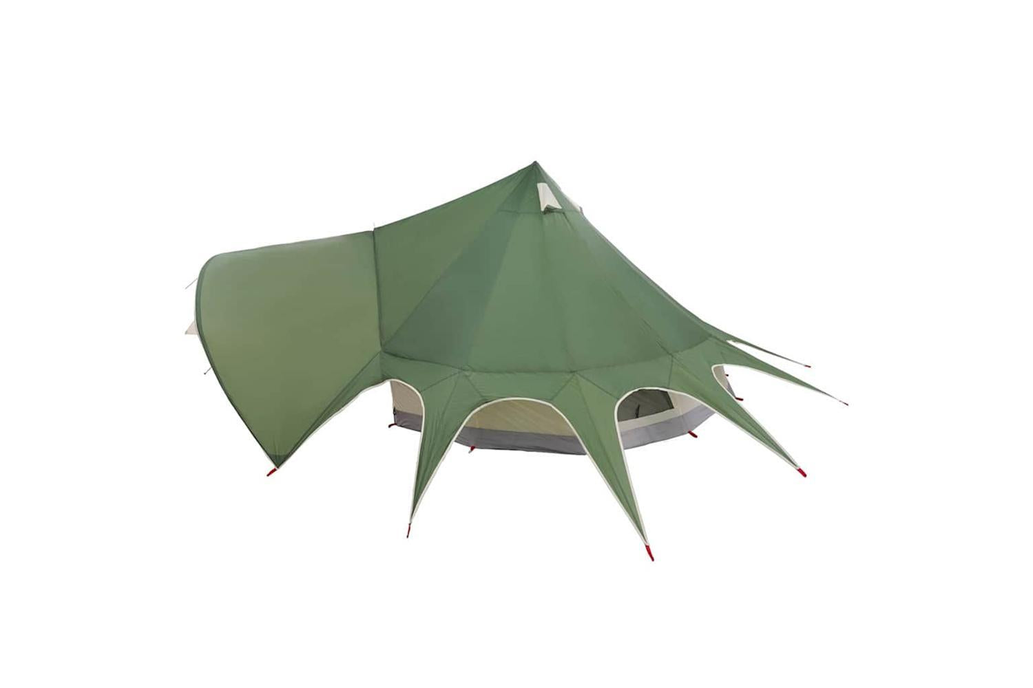 Vidaxl Teepee Tent With Roof Green And Grey 415 X 415 X 247 Cm-7
