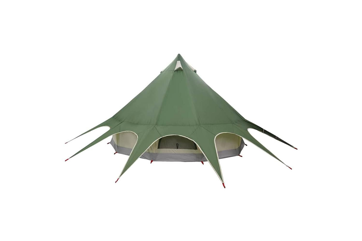 Vidaxl Teepee Tent With Roof Green And Grey 415 X 415 X 247 Cm-8