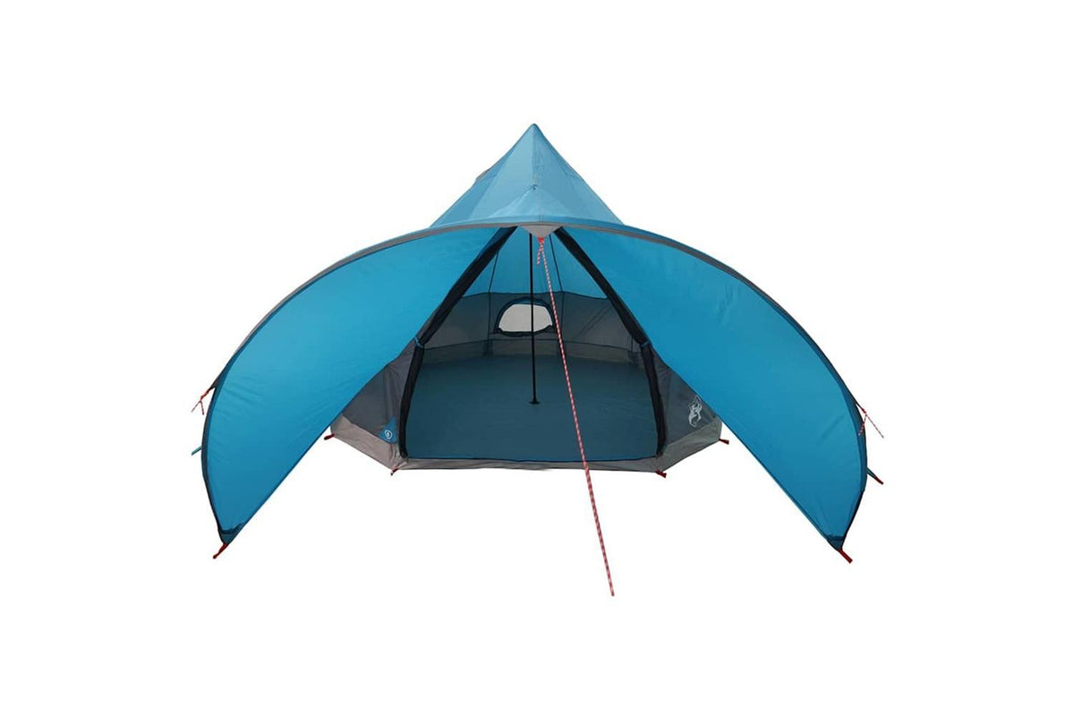Vidaxl Teepee Tent With Roof Blue And Grey 415 X 415 X 247 Cm-6