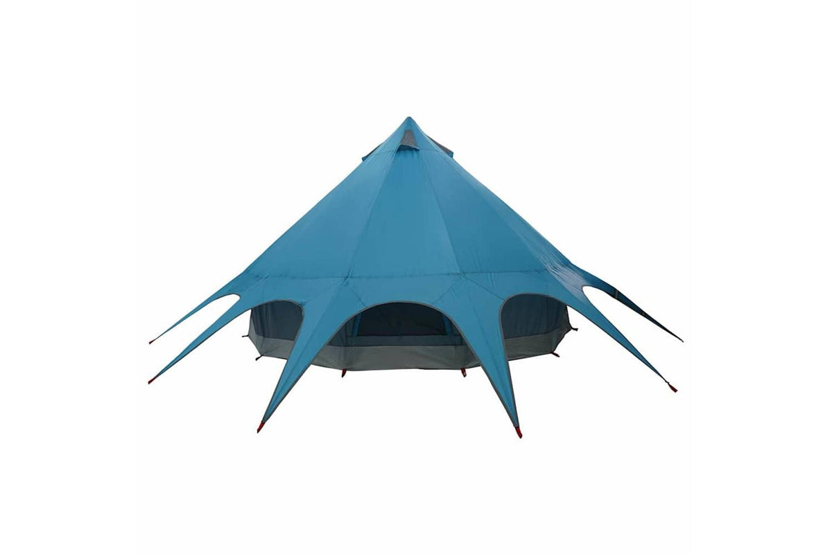 Vidaxl Teepee Tent With Roof Blue And Grey 415 X 415 X 247 Cm-8