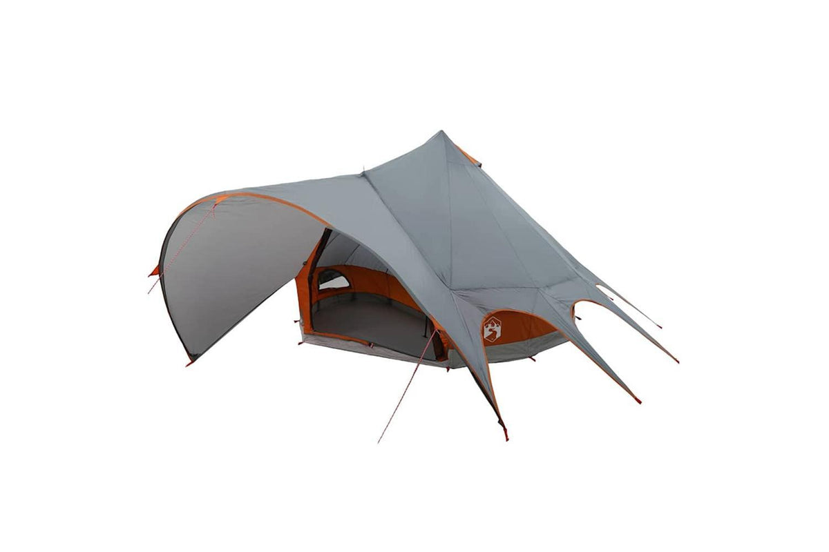 Vidaxl Teepee Tent With Roof Grey And Orange 415 X 415 X 247 Cm-2