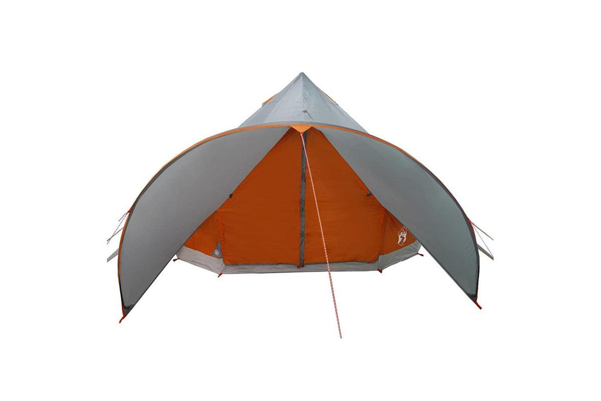 Vidaxl Teepee Tent With Roof Grey And Orange 415 X 415 X 247 Cm-5
