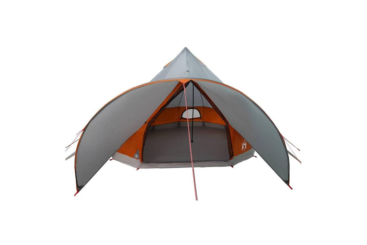 Vidaxl Teepee Tent With Roof Grey And Orange 415 X 415 X 247 Cm-6