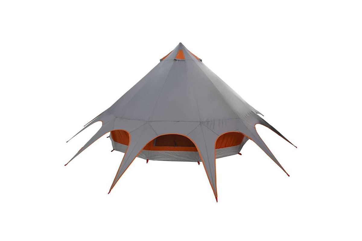 Vidaxl Teepee Tent With Roof Grey And Orange 415 X 415 X 247 Cm-8