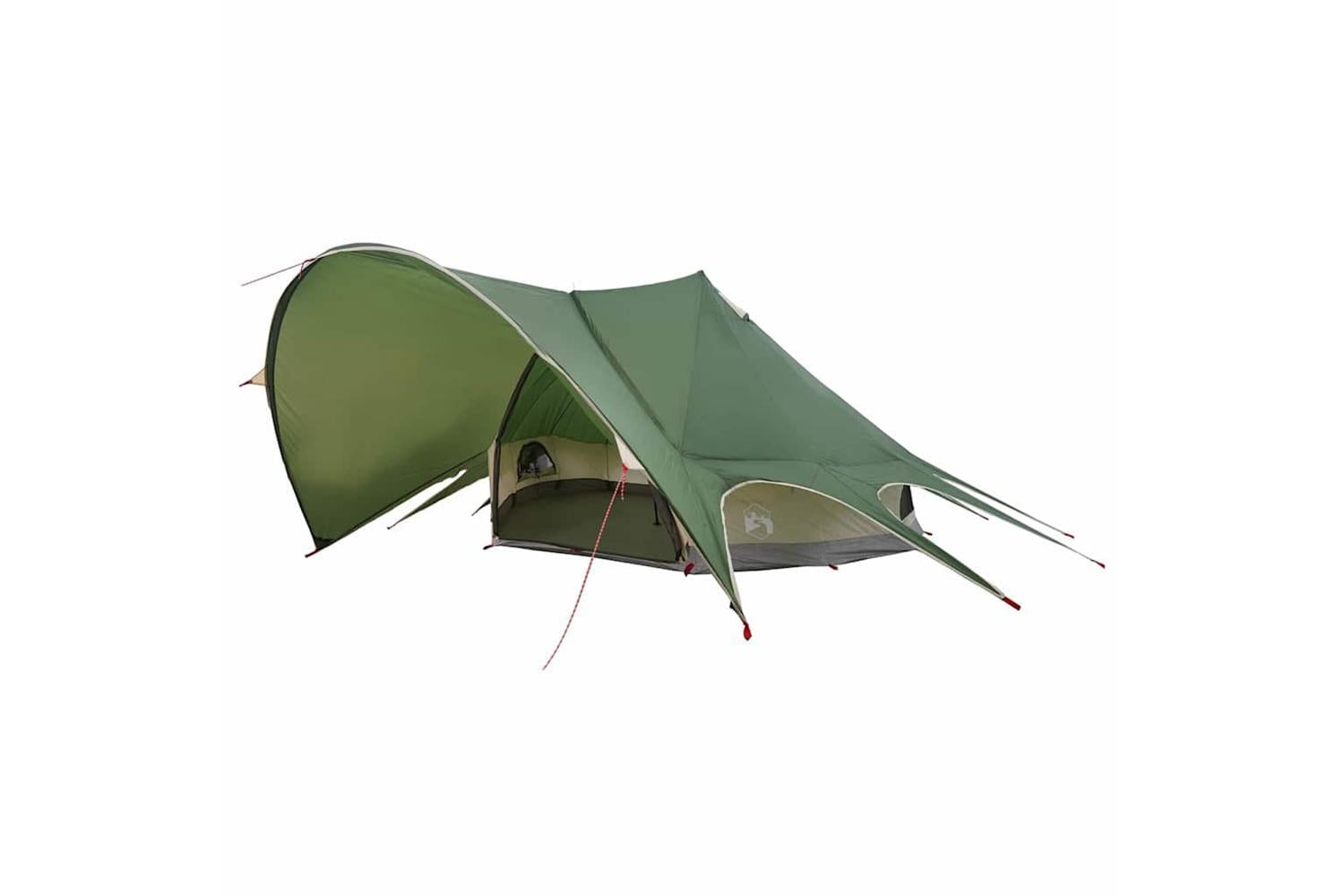 Vidaxl Teepee Tent With Roof Green And Grey 600 X 600 X 347 Cm-2