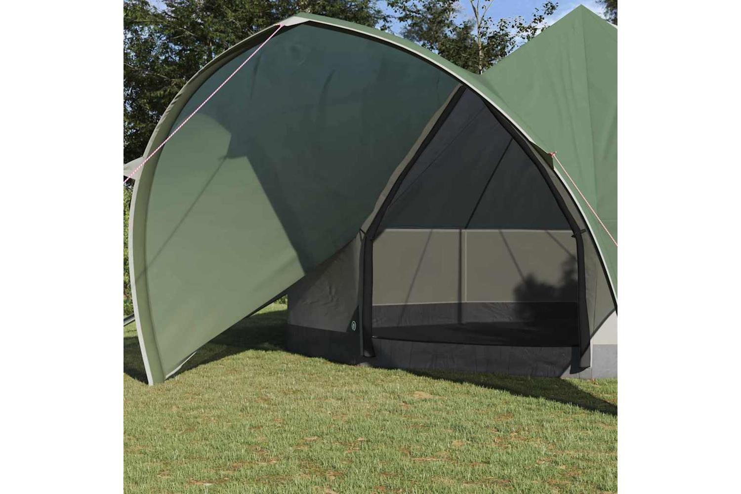 Vidaxl Teepee Tent With Roof Green And Grey 600 X 600 X 347 Cm-3
