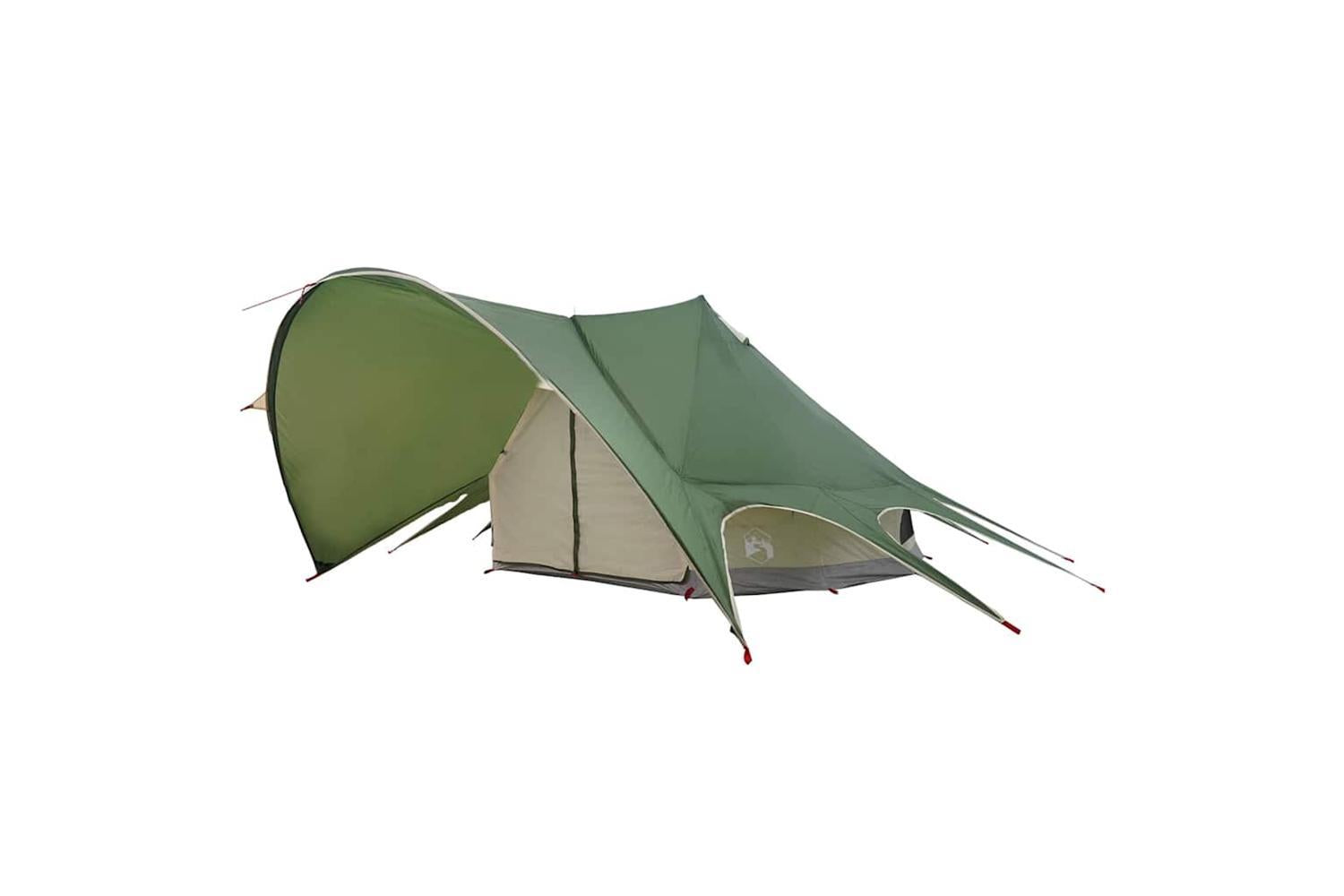Vidaxl Teepee Tent With Roof Green And Grey 600 X 600 X 347 Cm-4