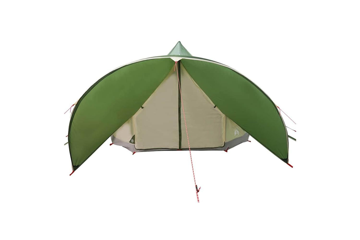 Vidaxl Teepee Tent With Roof Green And Grey 600 X 600 X 347 Cm-5