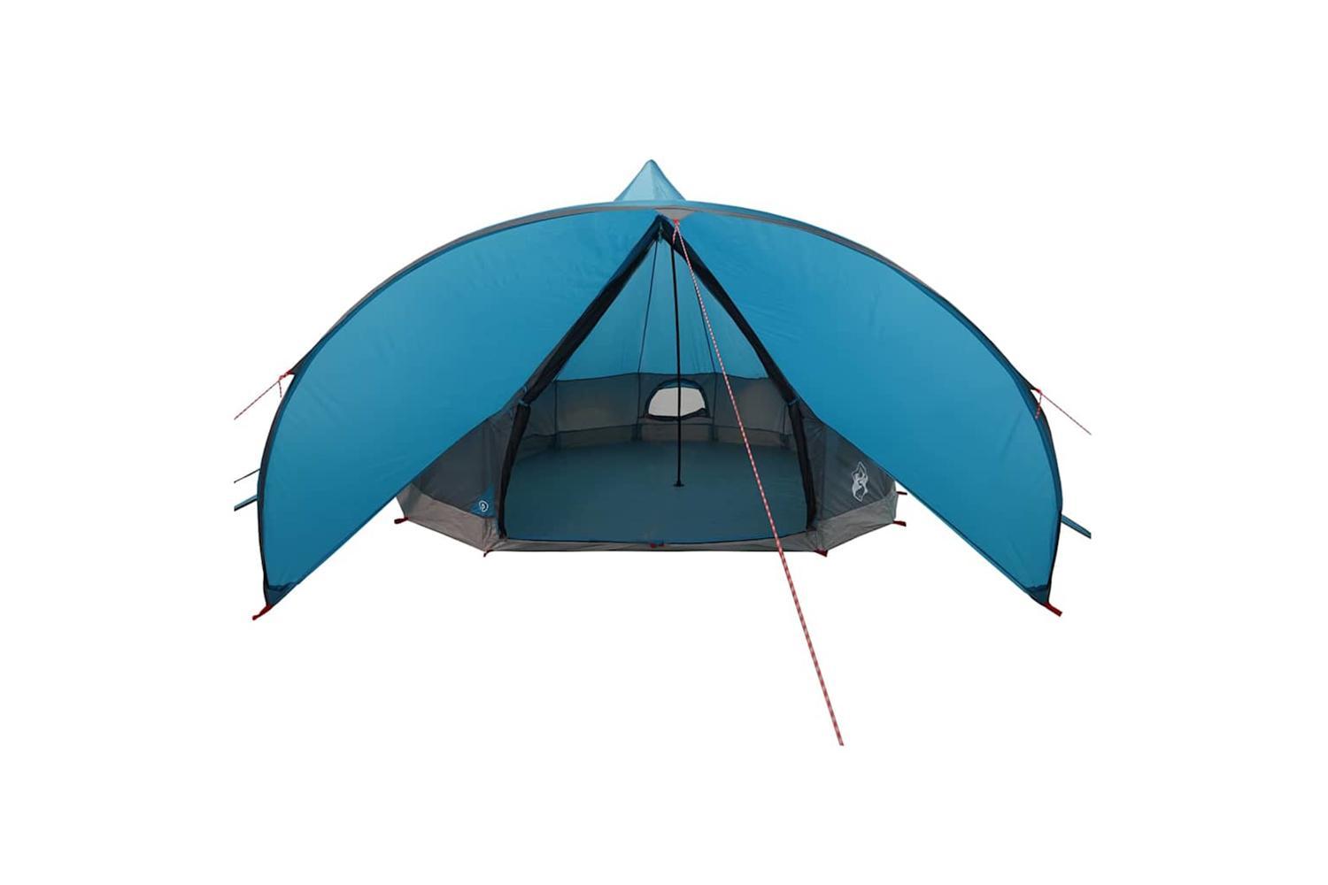Vidaxl Teepee Tent With Roof Blue And Grey 600 X 600 X 347 Cm-6