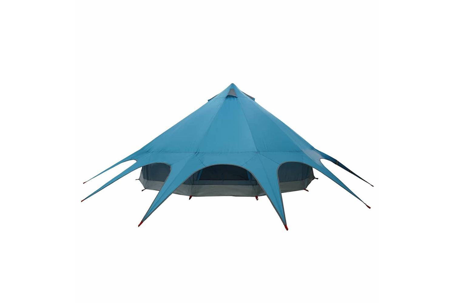 Vidaxl Teepee Tent With Roof Blue And Grey 600 X 600 X 347 Cm-8