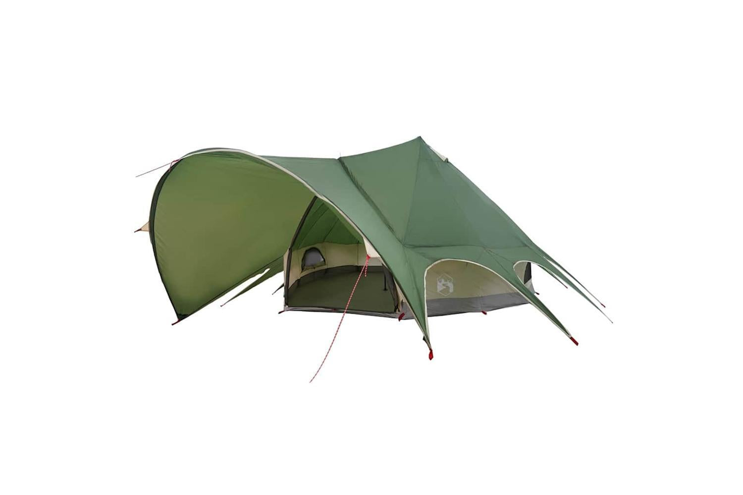 Vidaxl Teepee Tent With Roof Green And Grey 502 X 502 X 297 Cm-2