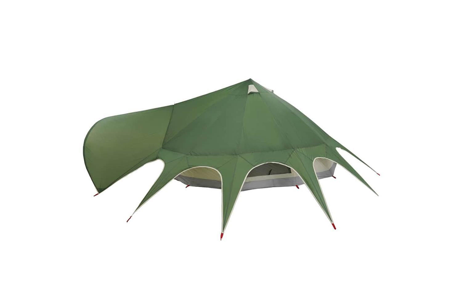Vidaxl Teepee Tent With Roof Green And Grey 502 X 502 X 297 Cm-7